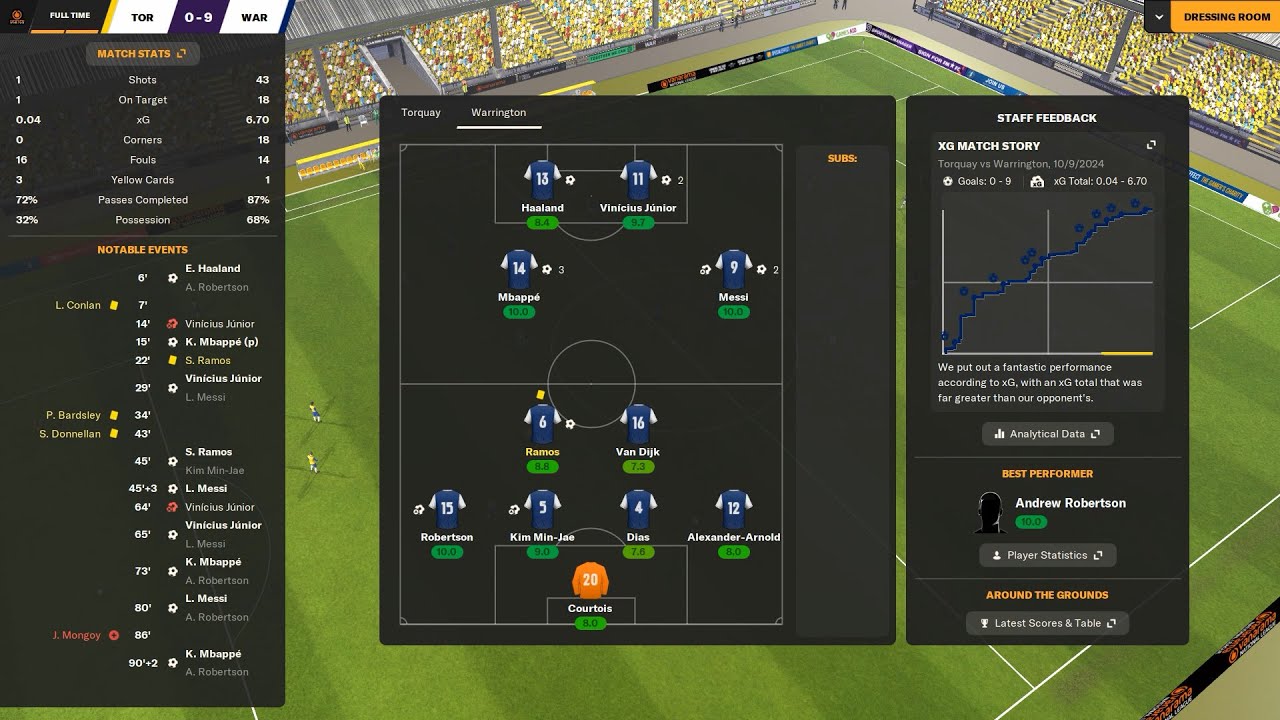 FM24 In Game Editor Play 75 League Match 9 YouTube