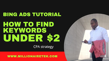 How to find keywords with high traffic  and low competition. Bing ad.