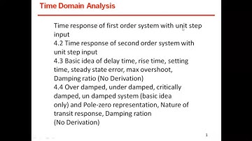 L11 - Time responce,order of a system  Time domain analysis of first order system