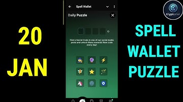 Spell Wallet Daily Puzzle 20 January | Spell Wallet Today Puzzle | Spell Wallet Secret codes