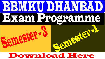 BBMKU Exam date| Examination Programme for Semester 1 #bbmku | Semester 3 Exam Programme  in BBMKU|