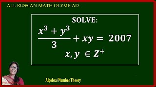 Celebrity Solving (x³ + y³) / 3 + x y = 2007 for Positive Integers | IMO Problem Solution Wealth