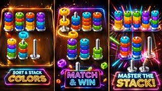  Nut Bolt Sort Puzzle Gameplay | Satisf ying Puzzle Game | Android Gaming part( 1)2026 