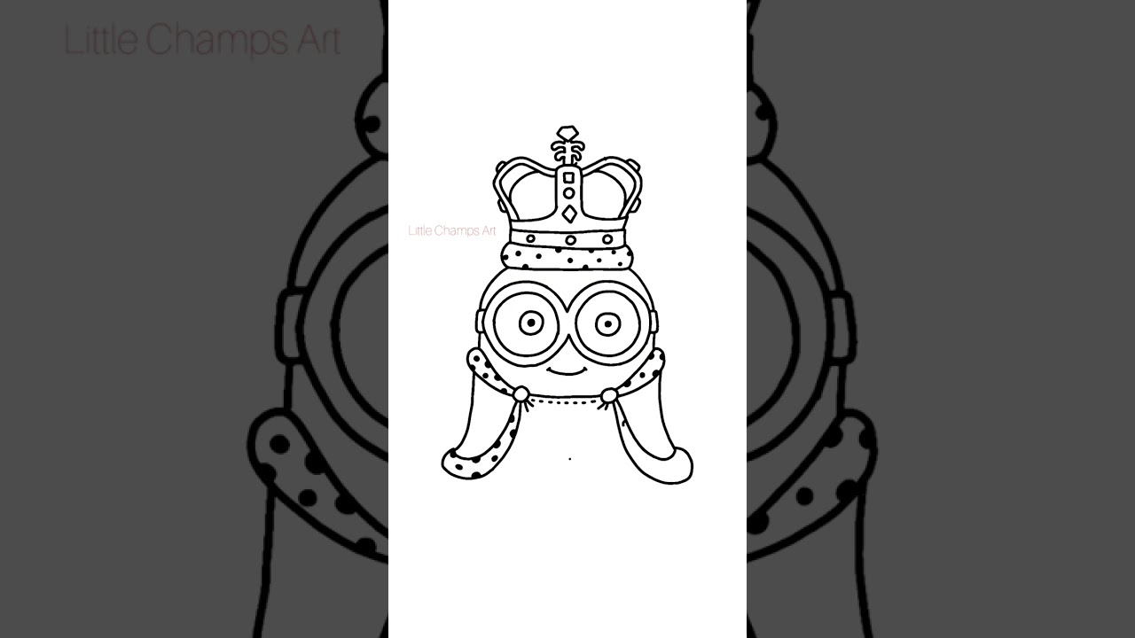 Let's draw King Bob Minion | Little Champs Art