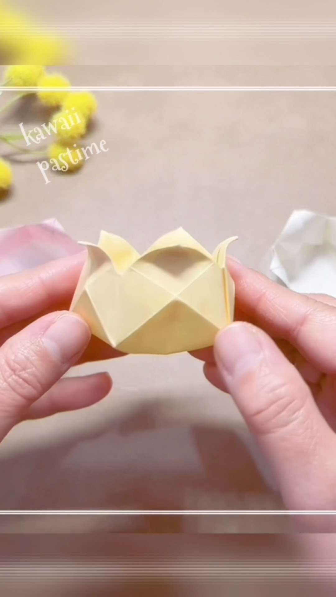 折り紙 可愛い🌸お花の箱を作ってみた! 詳しい作り方は関連動画から