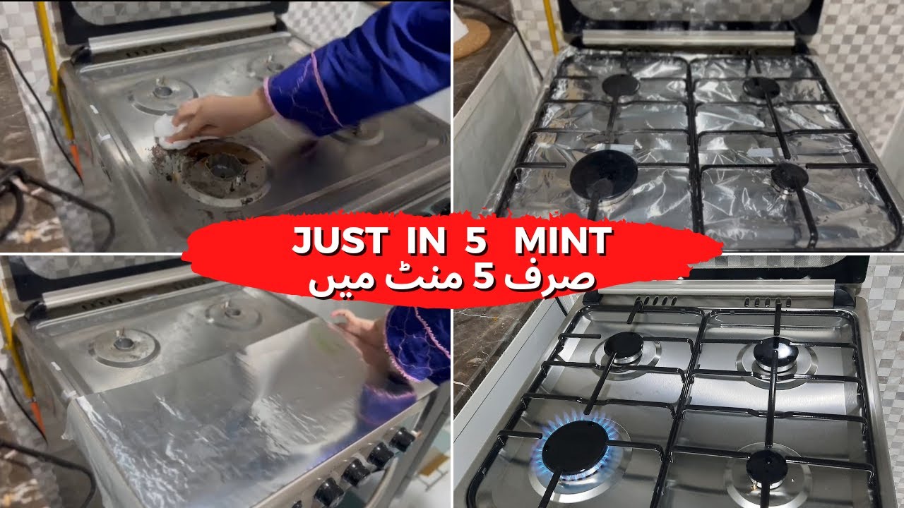 Hack for Aluminum Foil How to Cover Stove Top Stains on Gas Stove