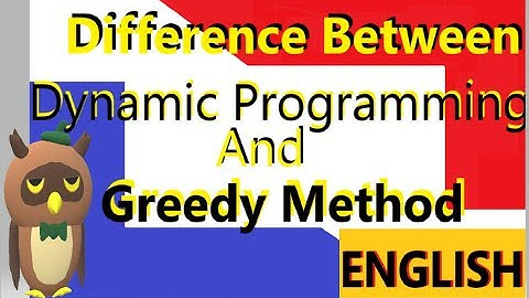 Difference between dynamic programming and Greedy Method|| English ||By Studies Studio