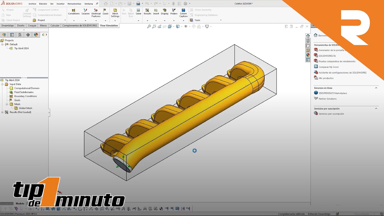 Aprende a configurar un estudio de flujo interno estacionario en ...