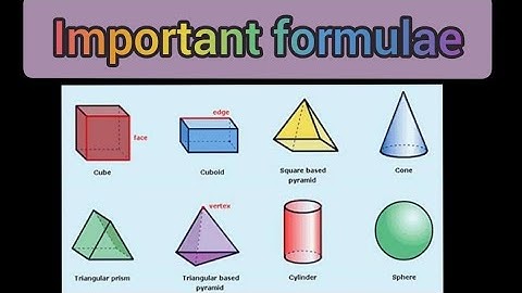 GPSTR 2021 maths / CTET / karTET / Mensuration important formulae