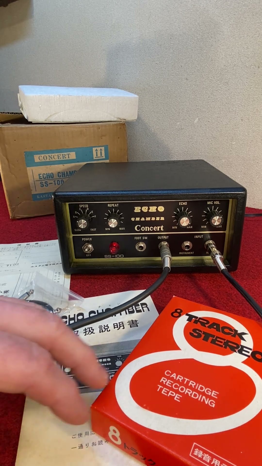 KASTAM ECHO CHAMBER Concert SS-100 ジャンク Kastam Concert Echo Chamber SS-100 1970s w/Tape cartridge | Reverb