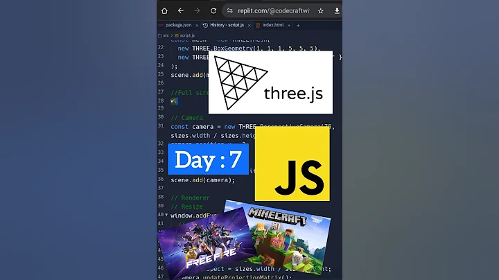 Day 7/100 of my coding challenge. 100 days coding challenge. #gamedevelopment #threejs #js