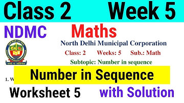 NDMC Class 2 Maths Week 5 Worksheet 5 (29/6/21) || worksheet 5 class 2nd maths