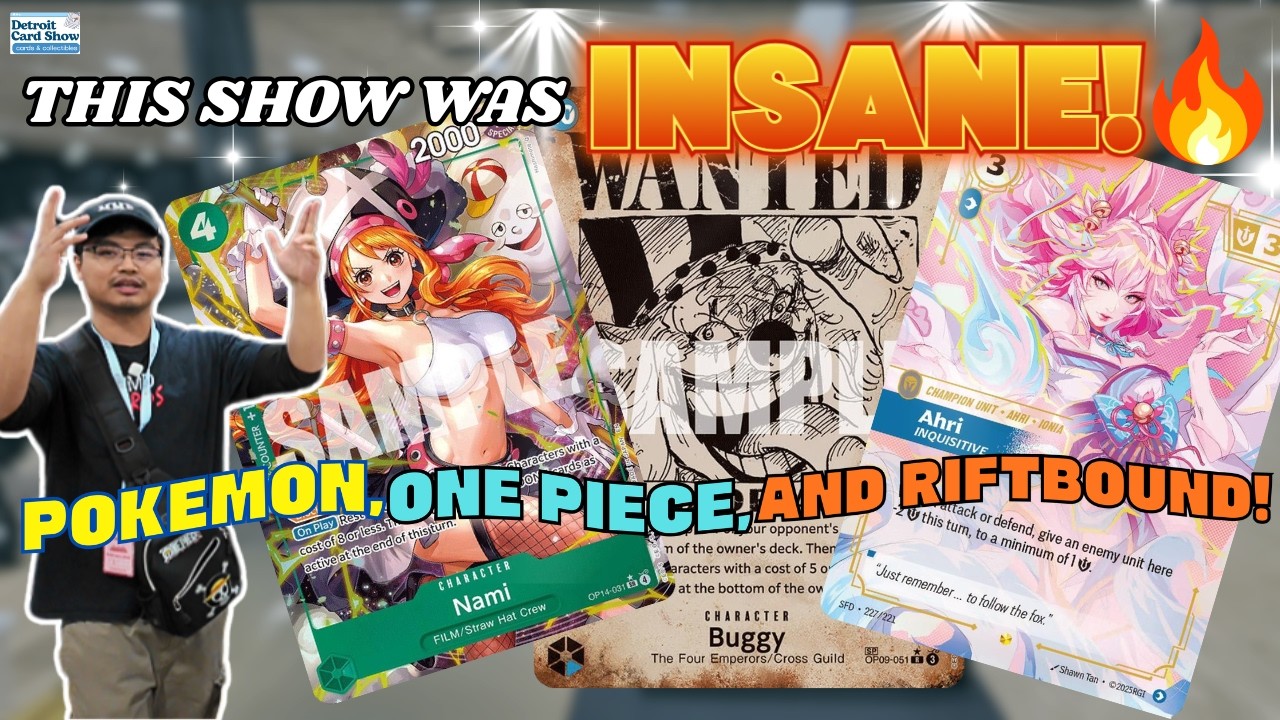 DETROIT CARD SHOW 2026 VENDOR POV | 5000 SUBSCRIBERS!!  | #pokémon #onepiece #riftbound #detroit #op