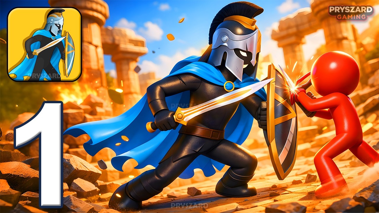 War of Stickman - Gameplay Walkthrough Part 1 - Stick Wars Army Commander (iOS, Android)