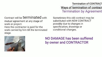 Termination of Civil construction contract