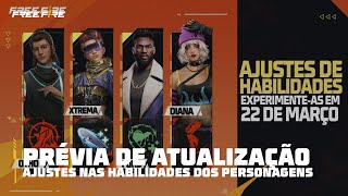 REAJUSTE DE HABILIDADE: XTREMA, OTHO, FORD E DASHA! | Garena Free Fire