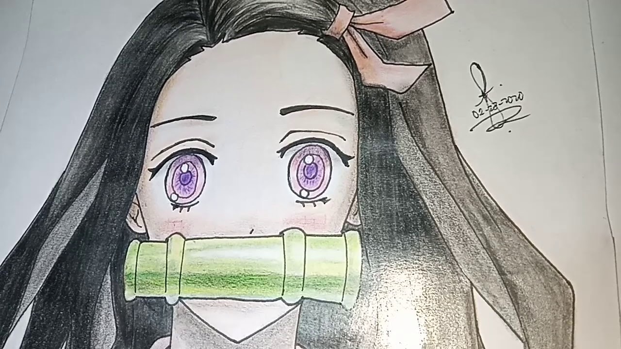 Картинки незуко для срисовки