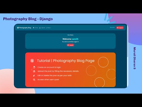 Photography blog website - Django | Html | CSS | JS | Python | Bootstrap