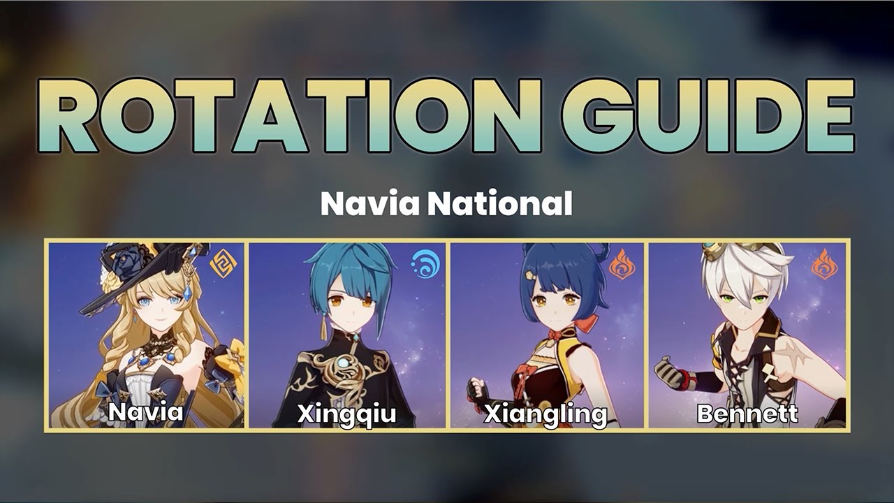 Navia Rotation ROTATION GUIDE - Navia, Xingqiu, Xiangling, Bennett | Genshin Impact ...