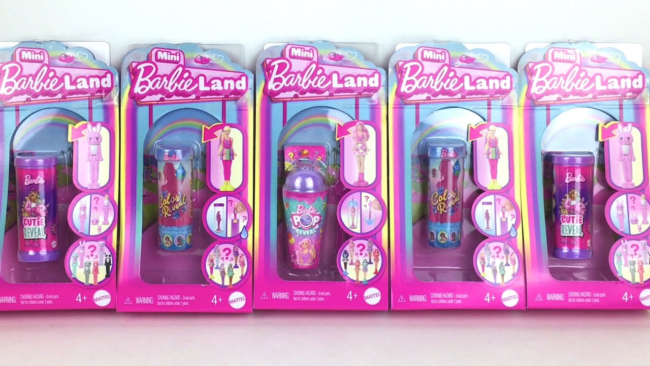 Mini Barbie Land Surprise Reveal Dolls: Color Reveal, Cutie Reveal