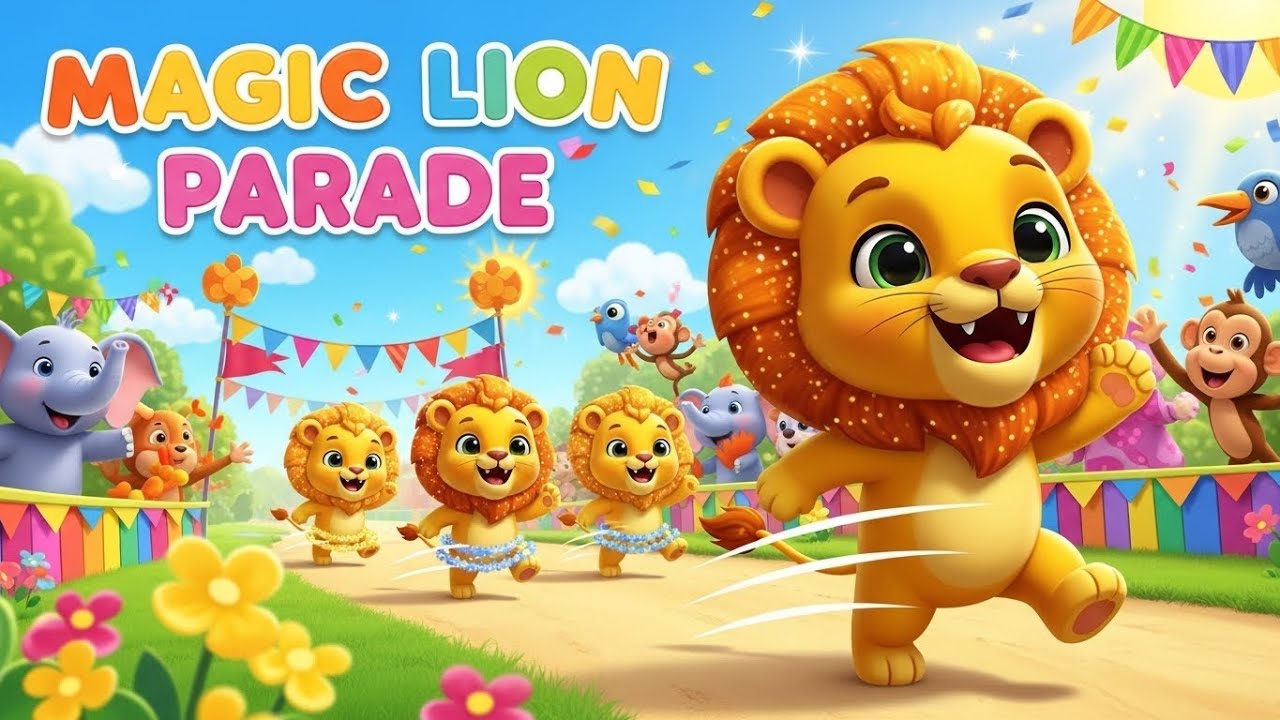 Magic Lion Parade | Fun Jungle Song for Kids | Nursery Rhyme