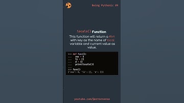 How Does locals() in Python Work? Click to Find Out! #code #pythontricks #pythonforbeginners #coding
