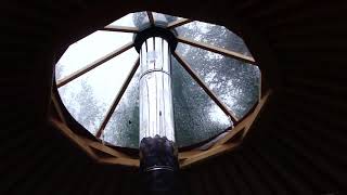 rainy day at the yurt