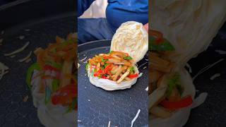 Chinese Burger Stir-Fried Dried Tofu With Chili Peppers