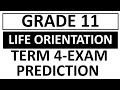 2025 TERM 4 LIFE ORIENTATION GRADE 11, LO MEMO/PREP GRADE 11 (THUNDEREDUC) FINAL EXAM GRADE 11 LO