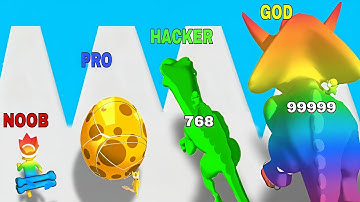 Amazing Gameplay 😍|NOOB VS PRO VS HACKER VS GOD in Dino Chaos