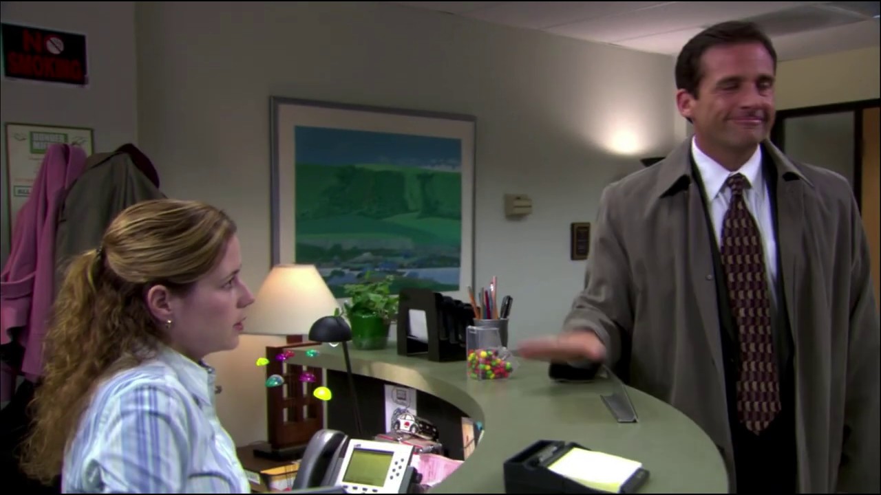 Pam and Michael negotiate to have a baby The Office s3 e2 Cold Open