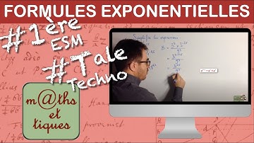 Simplifier une expression avec des exponentielles - Première ESM - Terminale Techno