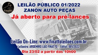 LEILÃO PÚBLICO 01/2022 - ZANON AUTO PEÇAS