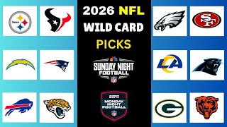 2026 NFL WILD CARD ROUND PICKS PREDICTIONS