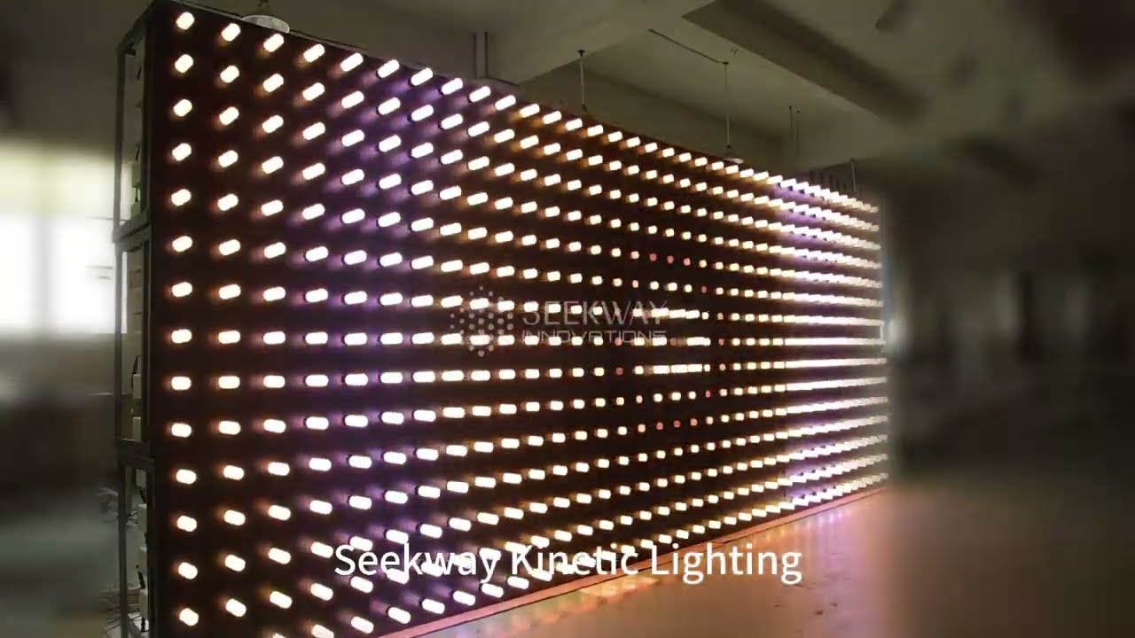Seekway Kinetic Lighting | Telescoping Light Matrix | LED Kinetic Sticks | LED Connected Wall