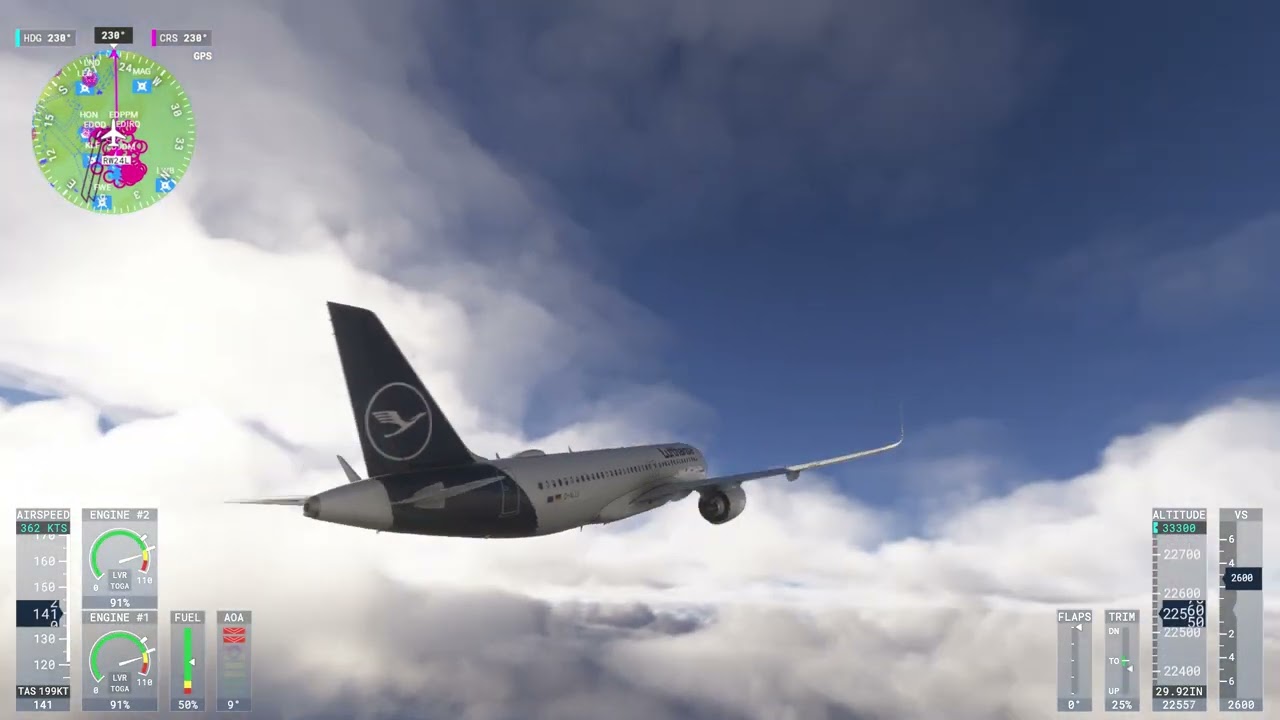 Microsoft Flight Simulator Lufthansa Airbus A320NEO Berlin - Frankfurt