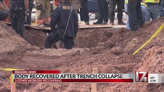 Missing worker's body removed from collapsed trench at Wake County construction site