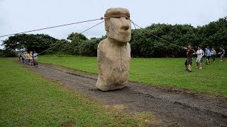 Making Easter Island statues walk - Easter Island: Mysteries of a Lost World - BBC Four