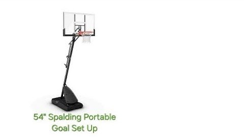 Spalding 54 inch Shatter-proof Polycarbonate Exacta Height® Portable Basketball Hoop System Set Up