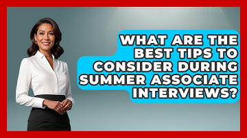 What Are The Best Tips To Consider During Summer Associate Interviews? - Law School Prep Hub