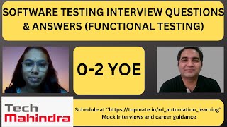 Software Testing Interview Questions and Answers | RD Automation Learning