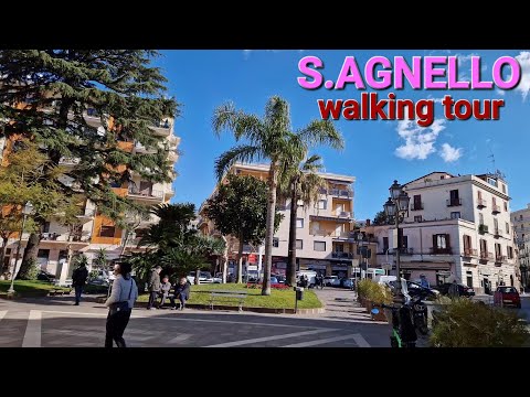 ✨️S AGNELLO✨️    [4K]  WALKING TOUR  #italy  #sorrentocoast  #walkingtour