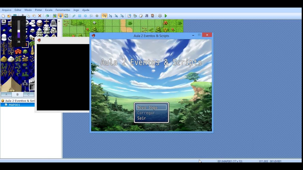 RPG Maker - Eventos & Scripts - Aula 2 - Chuva e Raio Aleatórios - YouTube