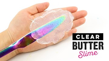 CLEAR BUTTER SLIME?! Mixing Transparent Clay into Slime! DIY Dare #4