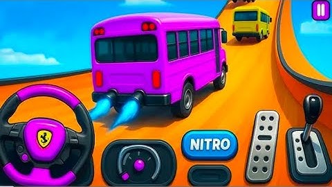 Crazy Bus Mega Ramp Impossible . Racing Bus Stunts. Impossible Tracks Android Gameplay. Part 02