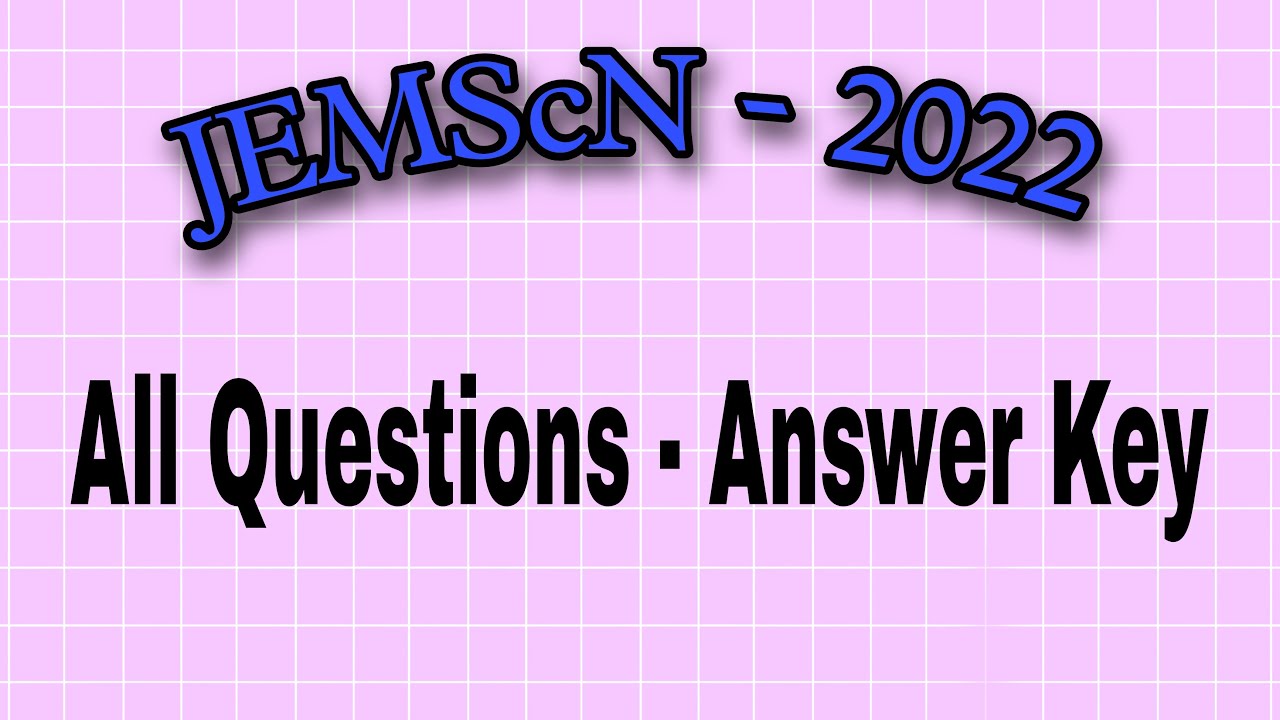 MSc Nursing Entrance examination 2022 | West Bengal | JEMScN 2022 | WBUHS | questions And Answers