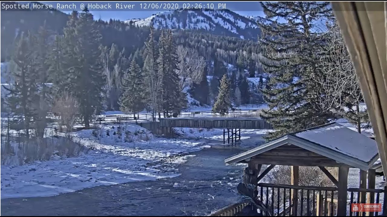 See Spotted Horse Ranch on Hoback River Live Webcam & Weather Report in