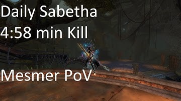 Gw2 [qT] Daily Sabetha 4:58 min Kill [4:02 min left] | Mesmer PoV