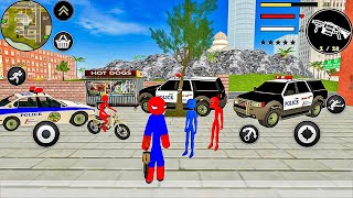 Amazing Spider Stickman Rope Hero Gangstar Crime - Android Gameplay #5 screenshot 5