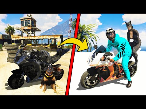 FRANKLIN FIXING RARE BROKEN SUPERBIKES in GTA 5 with BOB & CHOP! (GTA V #10)